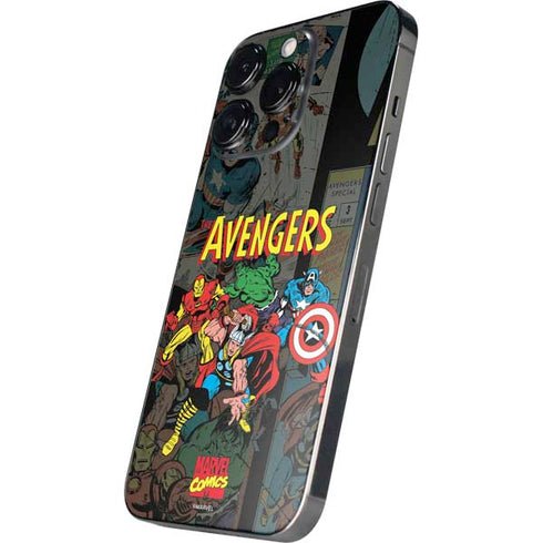 Marvel Classic Comics Avengers Assemble iPhone 14 Pro Skin